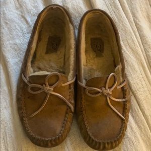 UGG fuzzy moccasins women size 8